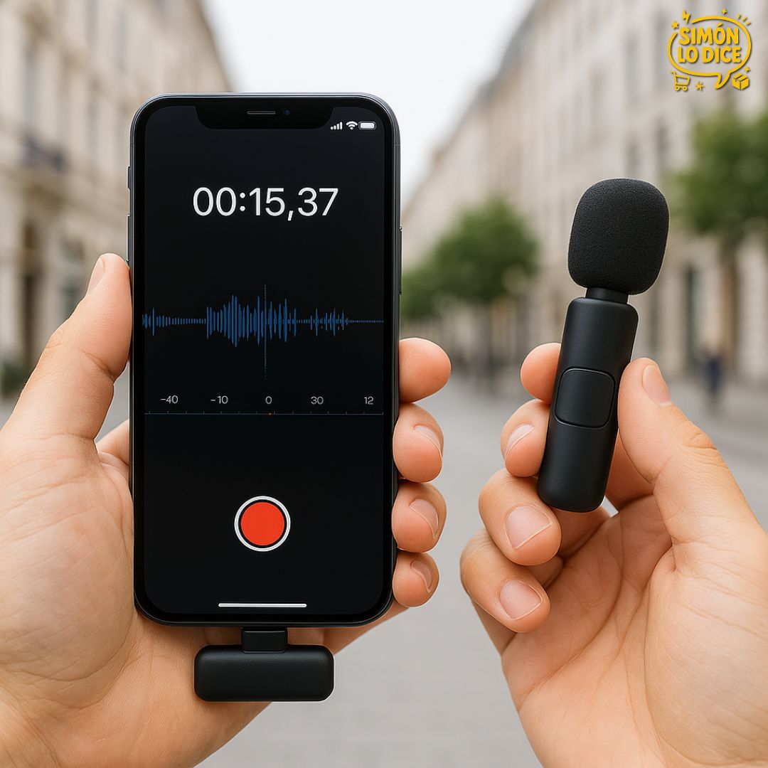 Par de Micrófonos Inalámbricos para iPhone y Android