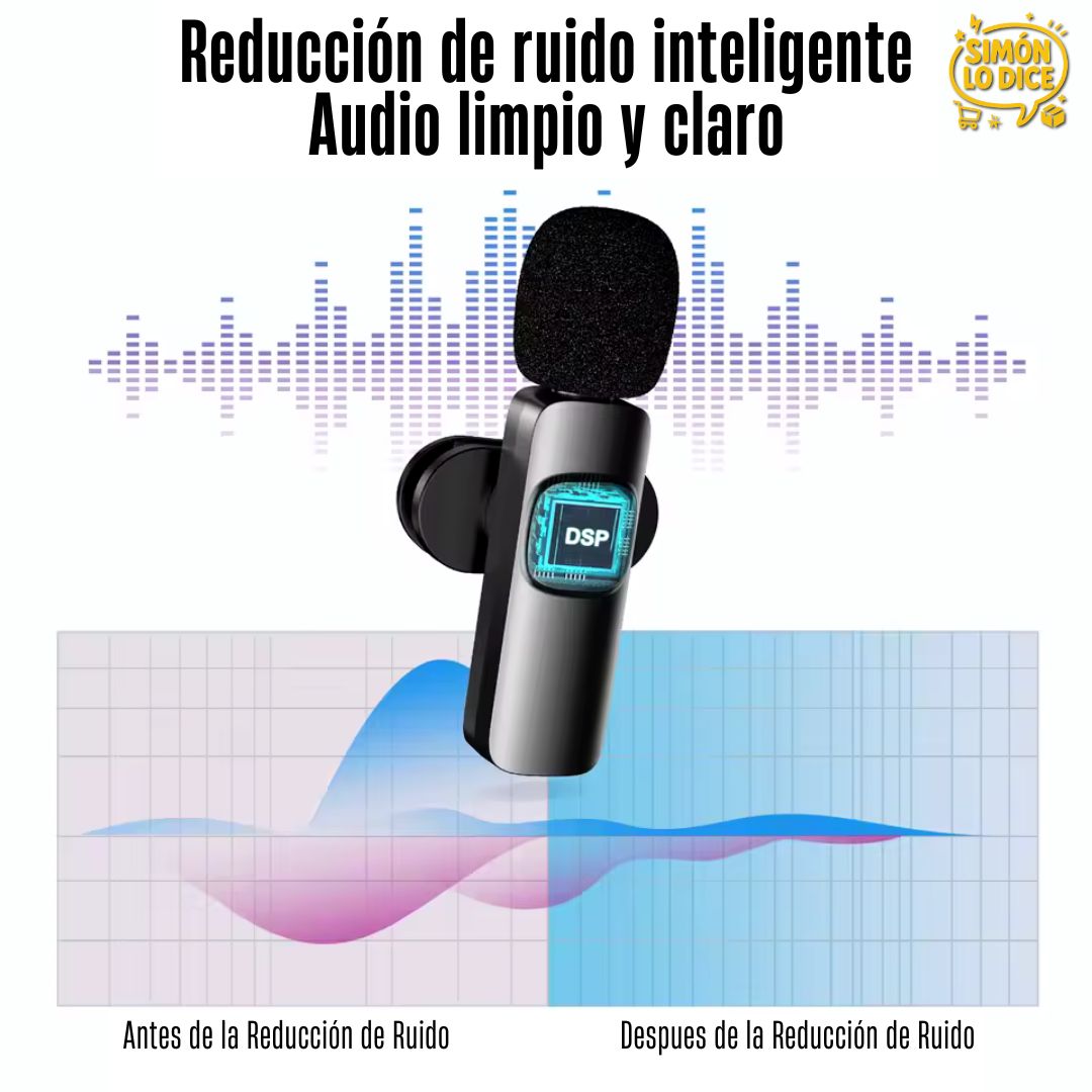 Par de Micrófonos Inalámbricos para iPhone y Android