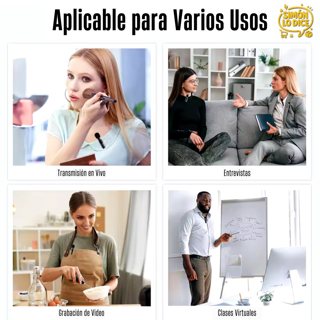 Par de Micrófonos Inalámbricos para iPhone y Android
