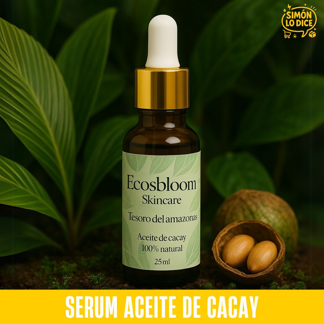 Sérum Facial de Aceite de Cacay ECOSBLOOM – Revierte el Daño, Ilumina y Rejuvenece tu Piel