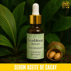 Sérum Facial de Aceite de Cacay ECOSBLOOM – Revierte el Daño, Ilumina y Rejuvenece tu Piel
