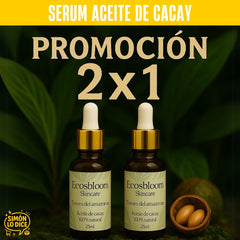 Promoción 2x1 ECOSBLOOM – Sérum Facial de Aceite de Cacay con Retinol para Piel Radiante